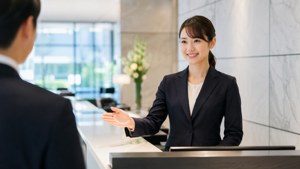 大手受付嬢顔採用